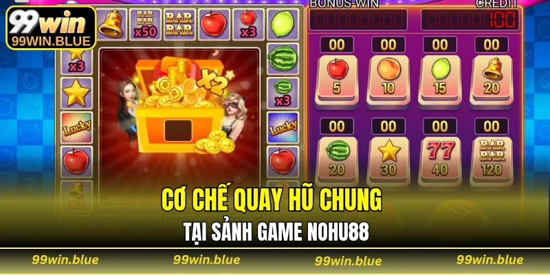 Cơ chế quay hũ chung tại sảnh game Nohu88
